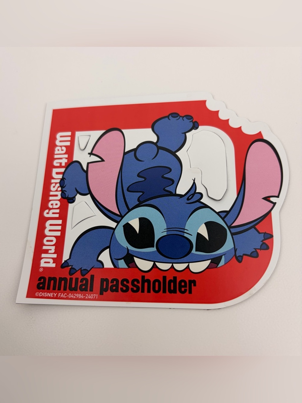 NEW WDW Stitch Annual Passholder Magnet F019